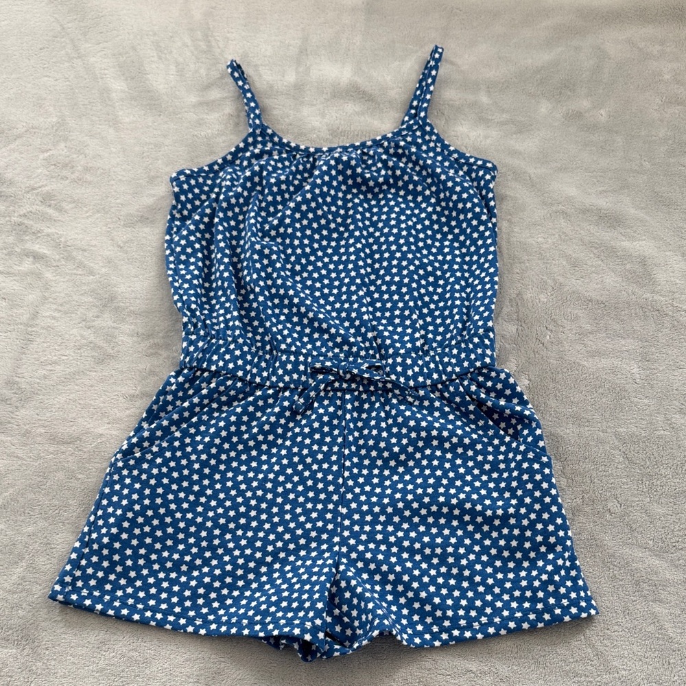 CAT & JACK Girls Blue Star-Patterned Romper